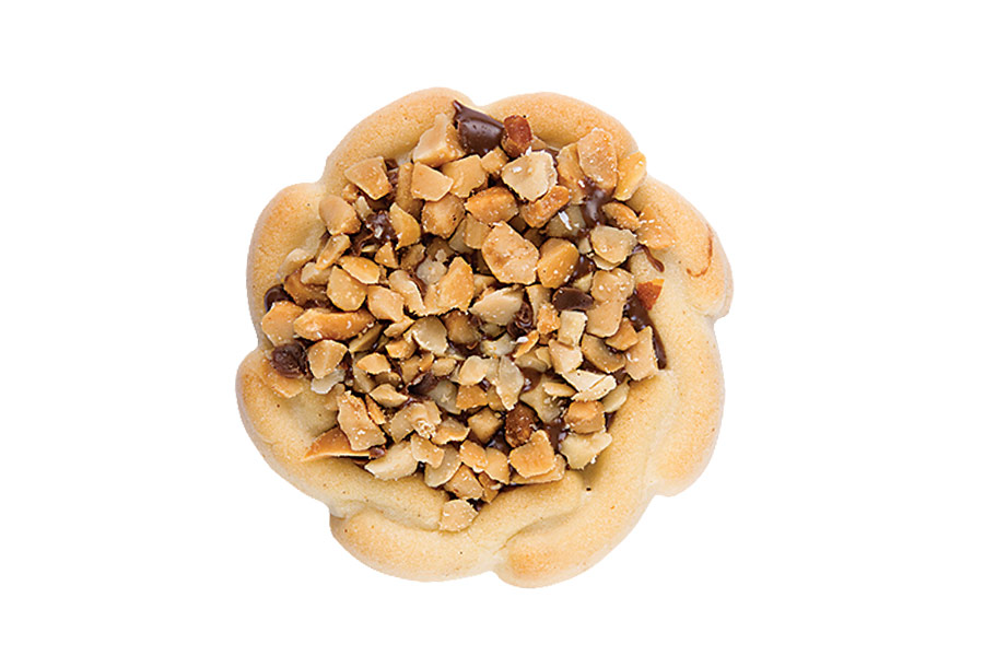 Cookies with cocoa cream and peanuts/coconut flakes 1